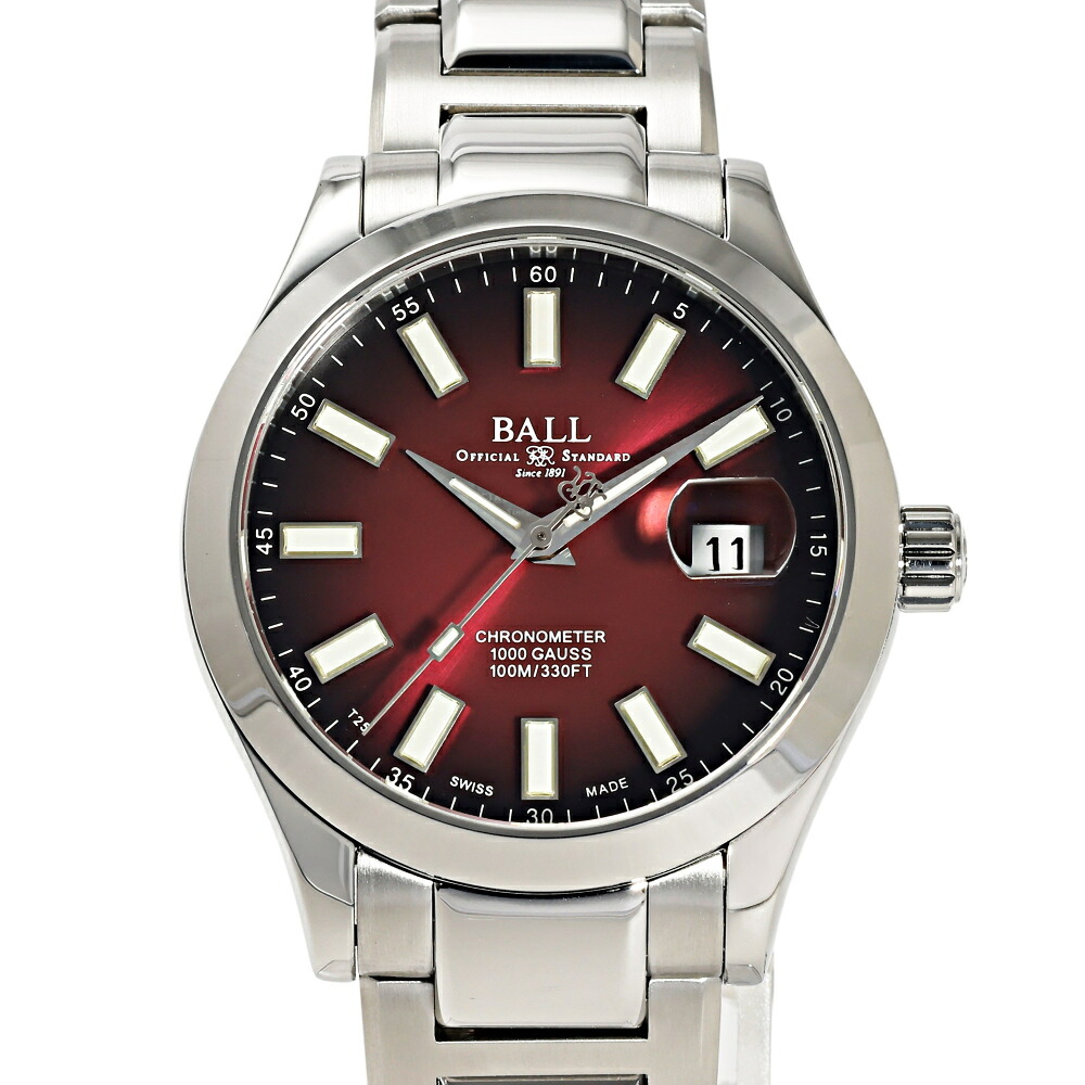 ボールウォッチ BALLWATCH エンジニア マーベライト クロノメーター NM9026C-S6CJ-RD レッド文字盤 中古 腕時計 メンズ|ジェムキャッスルゆきざき