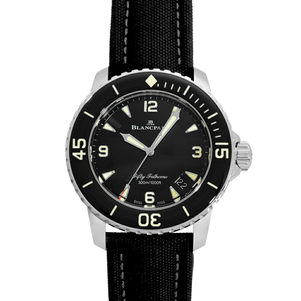ブランパン BLANCPAIN フィフティファゾムス 5015-1130-52A ブラック文字盤 中古 腕時計 メンズ｜ジェムキャッスルゆきざき