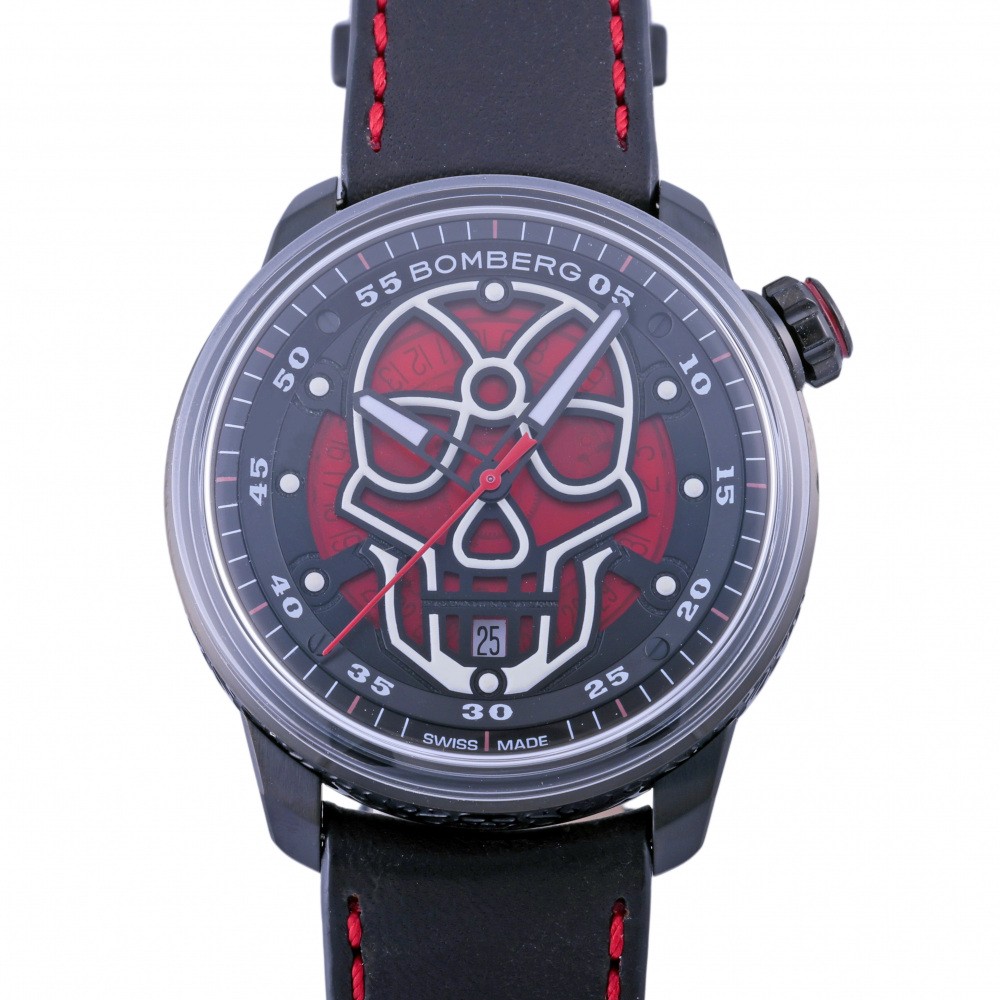 ボンバーグ BOMBERG BB-01 オートマティック スカル CT43APBA.23-1.11 赤いこと文字記号盤 新品 ウオッチ メンズ