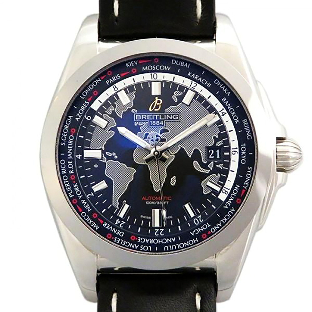 ブライトリング BREITLING ギャラクティック ユニタイム スリークT W030B94KBA ブラック文字盤 アウトレット 腕時計 メンズ
