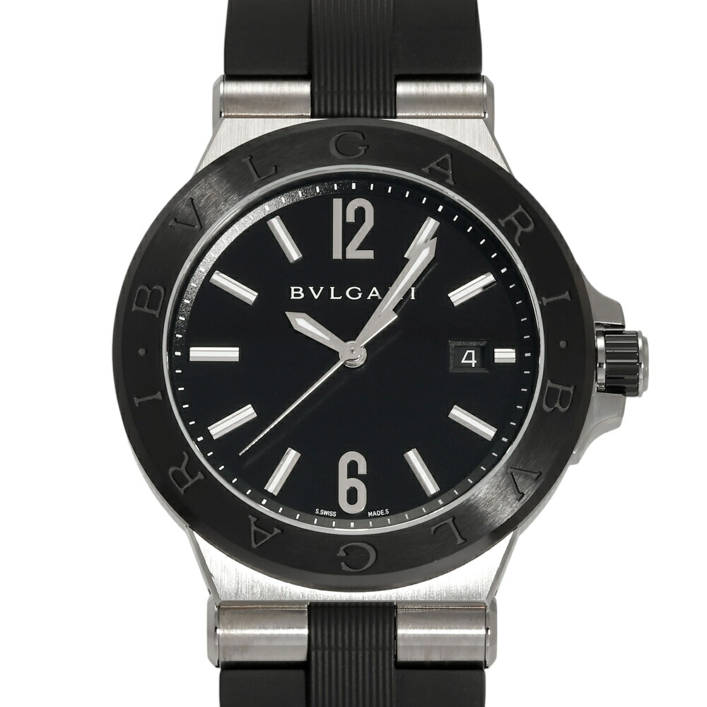 ブルガリ BVLGARI ディアゴノ セラミック 102029 DG42BSCVD ブラック文字盤 新品 腕時計 メンズ|ジェムキャッスルゆきざき