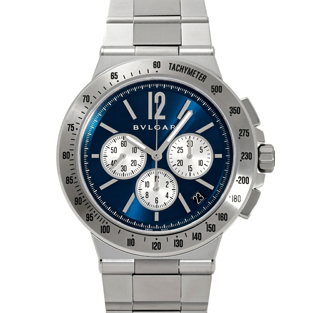 ブル小峡谷 BVLGARI ディアゴノ ヴェロチッシモ 102587 DG41C3SSDCHTA 青色/しろがね色文字記号盤 新品 ウオッチ メンズ 腕時計-メンズ腕時計