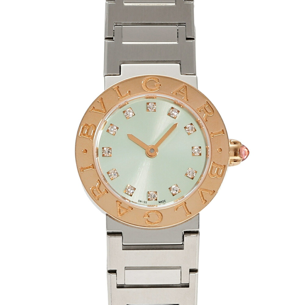 ブルガリ BVLGARI ブルガリブルガリ BLACKPINK LISAコラボモデル 世界限定300本 103860 グリーン文字盤 中古 腕時計 レディース