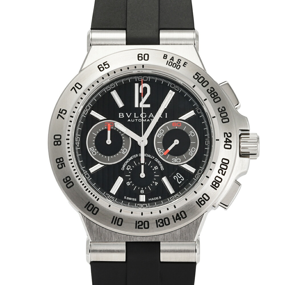 ブルガリ BVLGARI ディアゴノ プロフェッショナル クロノグラフ テラ DP42BSVDCH ブラック文字盤 新品 腕時計 メンズ|ジェムキャッスルゆきざき