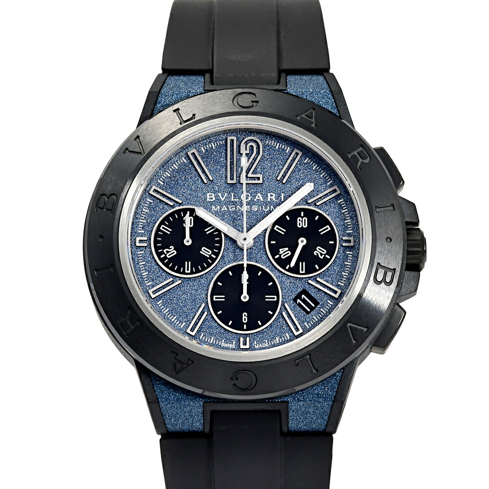 ブルガリ BVLGARI ディアゴノ マグネシウム クロノグラフ 102304 DG42C3SMCVDCH ブルー/ブラック文字盤 新品 腕時計 メンズ 214,000円