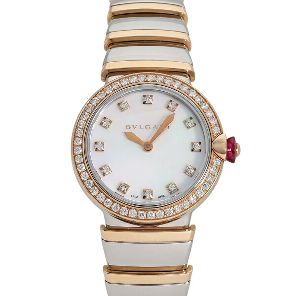 ブルガリ BVLGARI ルチェア 102475 LU28WSPGDSPG/12 ホワイト文字盤 新品 腕時計 レディース