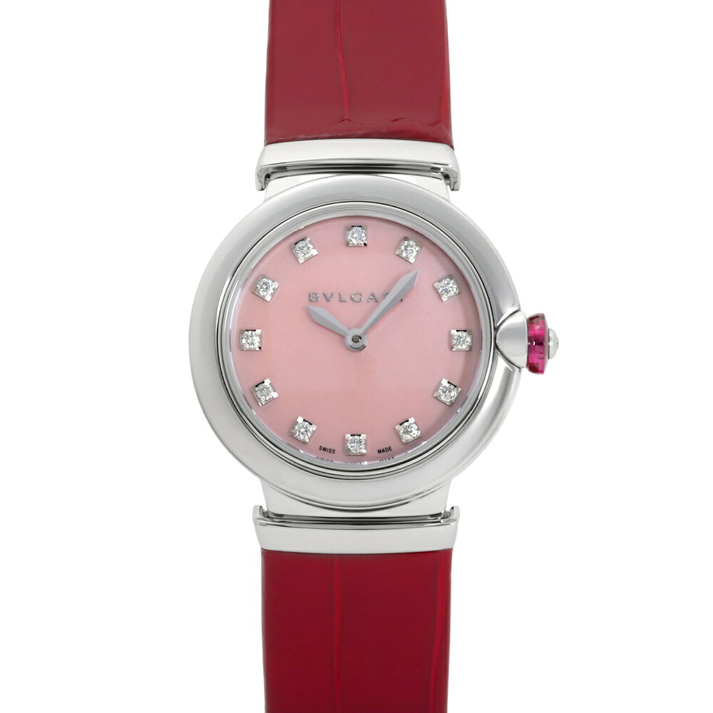 ブルガリ BVLGARI ルチェア LU28C2SL/12 ピンク文字盤 新品 腕時計 レディース｜ジェムキャッスルゆきざき
