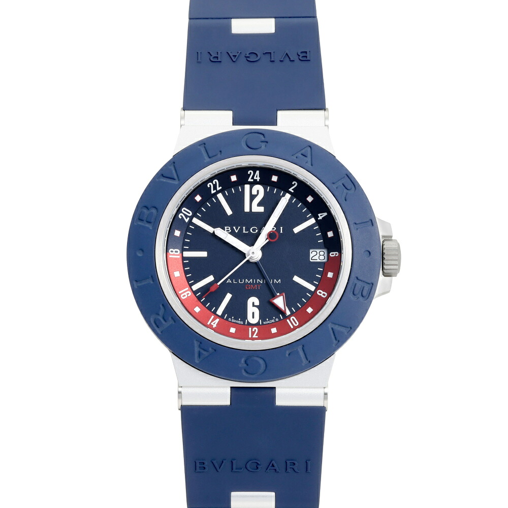 ブルガリ BVLGARI アルミニウム GMT BB40C3ATRSLNGMT ネイビー文字盤 新品 腕時計 メンズ