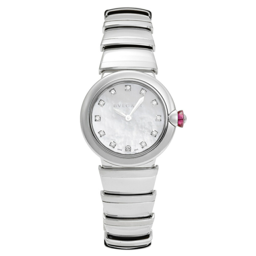 ブルガリ BVLGARI ルチェア 102196 LU28WSS/12 ホワイト文字盤 新品 腕時計 レディース