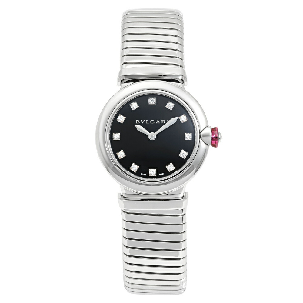 ブルガリ BVLGARI ルチェア トゥボガス 102951 LU28BSS/12.T ブラック文字盤 新品 腕時計 レディース