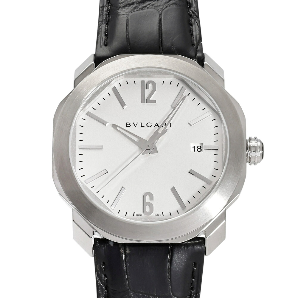 ブルガリ BVLGARI オクト 102779 OC41C6SLD シルバー文字盤 新品 腕時計 メンズ|ジェムキャッスルゆきざき