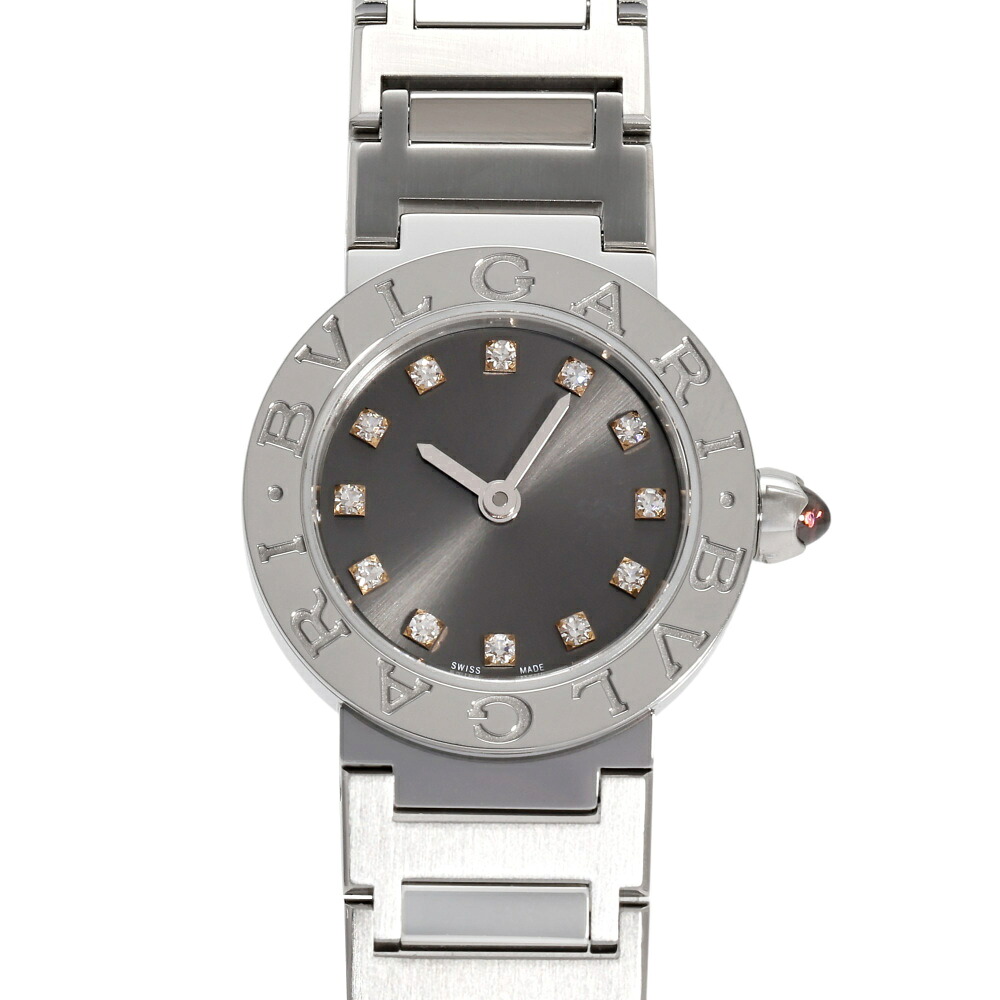ブル小峡谷 BVLGARI ブルガリブルガリ 102942 BBL23C6SS/12 薄墨色文字記号盤 新品 ウォッチ レディース