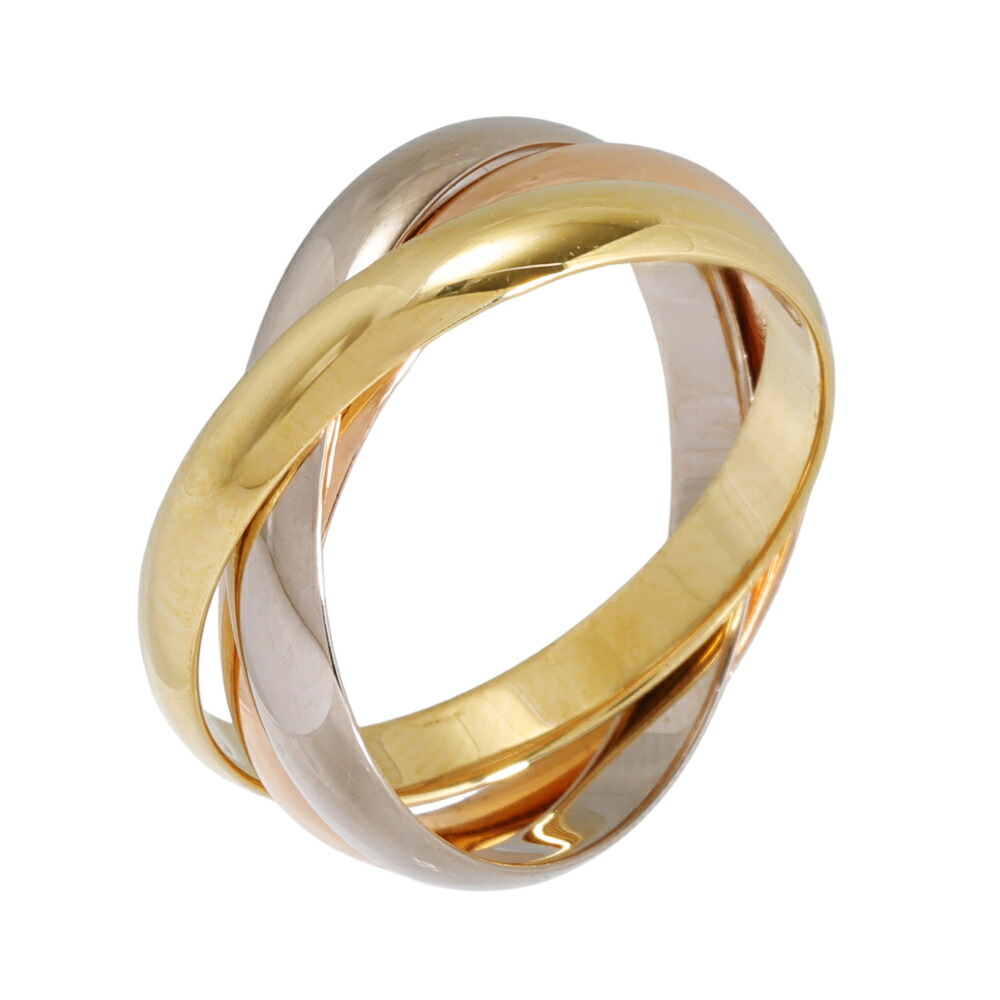 楽天市場】カルティエ 指輪 K18YG K18WG K18PG トリニティリング 幅5.1