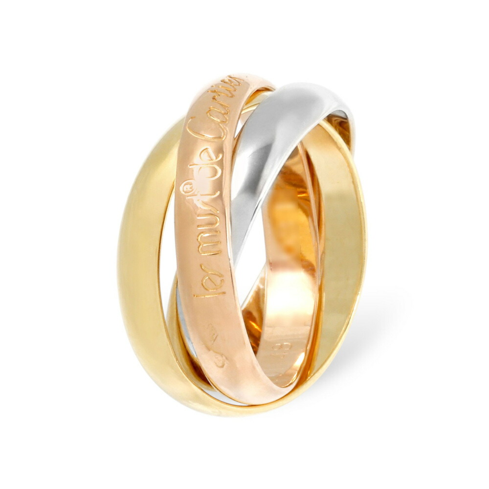 【美品】Cartier トリニティ リング SM #55 K18 約15号 楽天市場】カルティエ 指輪 K18YG K18WG K18PG トリニティリング 幅5.1