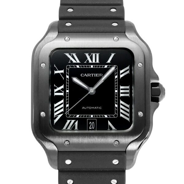 カルティエ Cartier サントス ドゥ ウォッチ LM WSSA0039 ブラック文字盤 中古 腕時計 メンズ