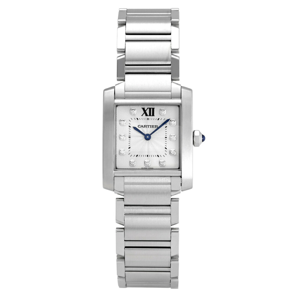 カルティエ Cartier タンク フランセーズ MM WE110007 シルバー文字盤 中古 腕時計 レディース 297,000円