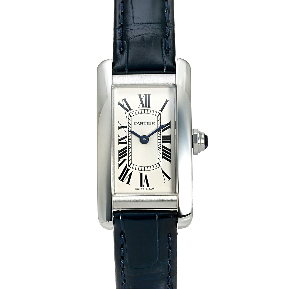 カルティエ Cartier タンク アメリカン WSTA0016 シルバー文字盤 中古 腕時計 レディース