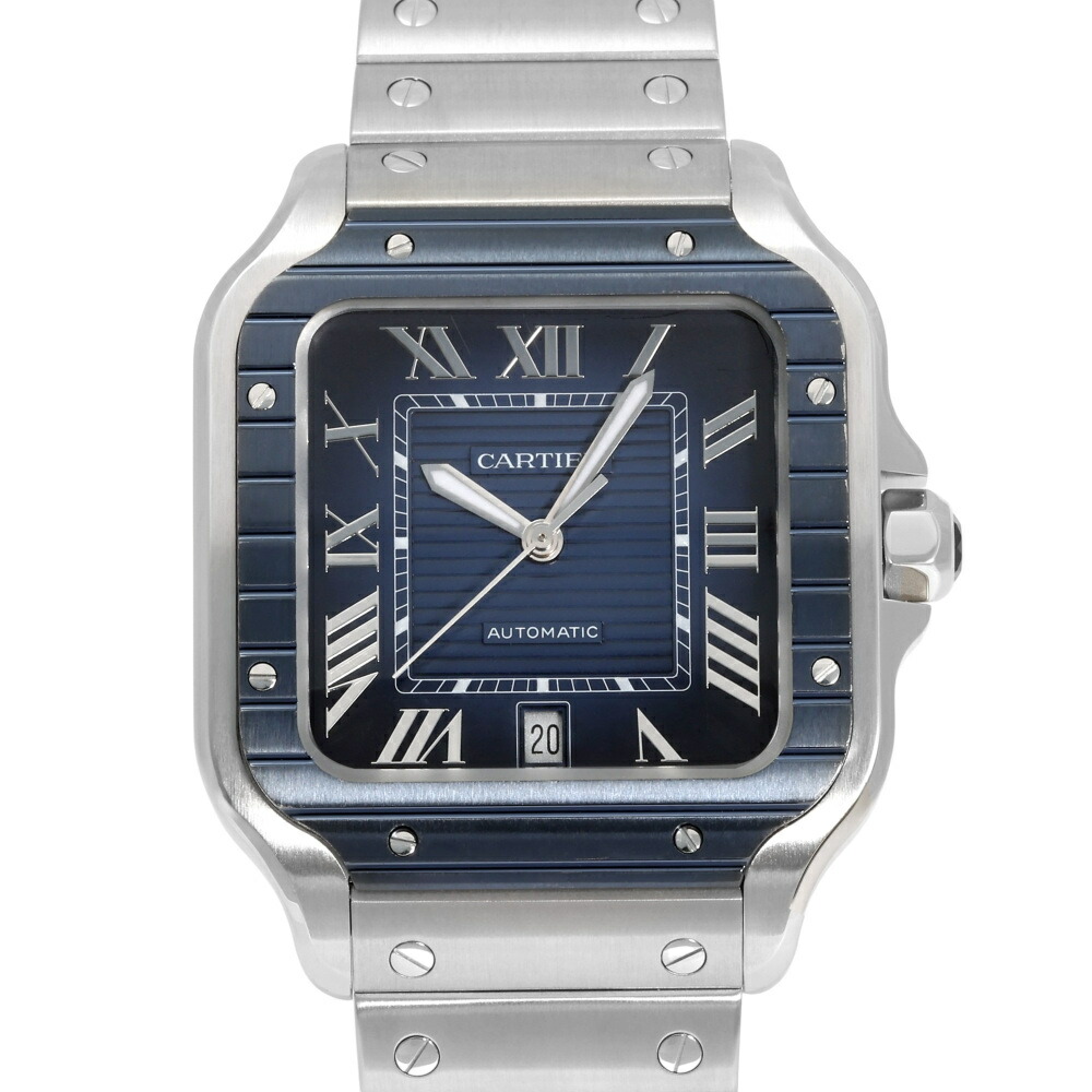 カルティエ Cartier サントス ドゥ ウォッチ LM WSSA0048 ブルー文字盤 中古 腕時計 メンズ