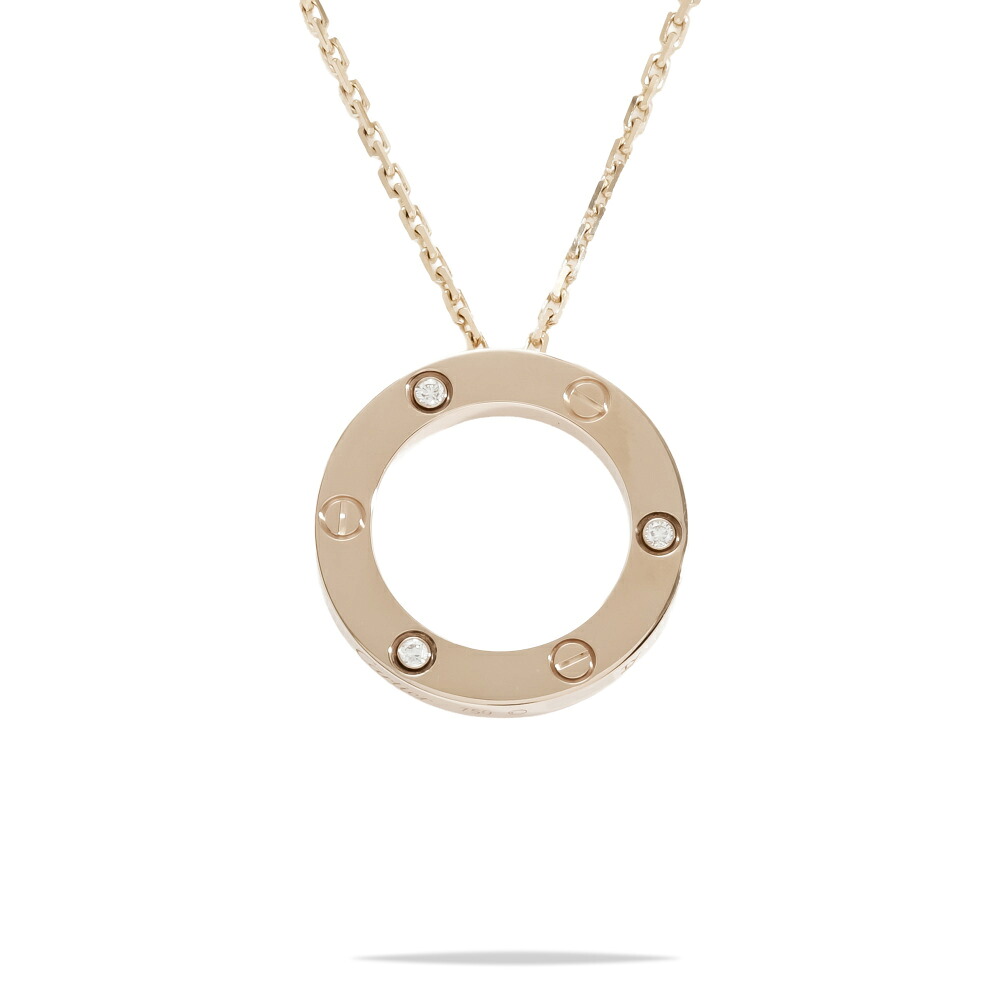 カルティエ ラブ K18ピンクゴールド ネックレス 中古 Cartier ペンダント Necklace チェーン 18金 18K PG USED 中古品 ブランド品 美品 送料無料 ラッピング無料 Pendant｜ジェムキャッスルゆきざき