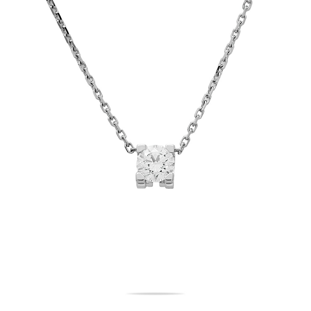 カルティエ C ドゥ K18ホワイトゴールド ネックレス 中古 Cartier ペンダント Necklace チェーン 18金 18K WG USED 中古品 ブランド品 美品 送料無料 ラッピング無料 Pendant|ジェムキャッスルゆきざき