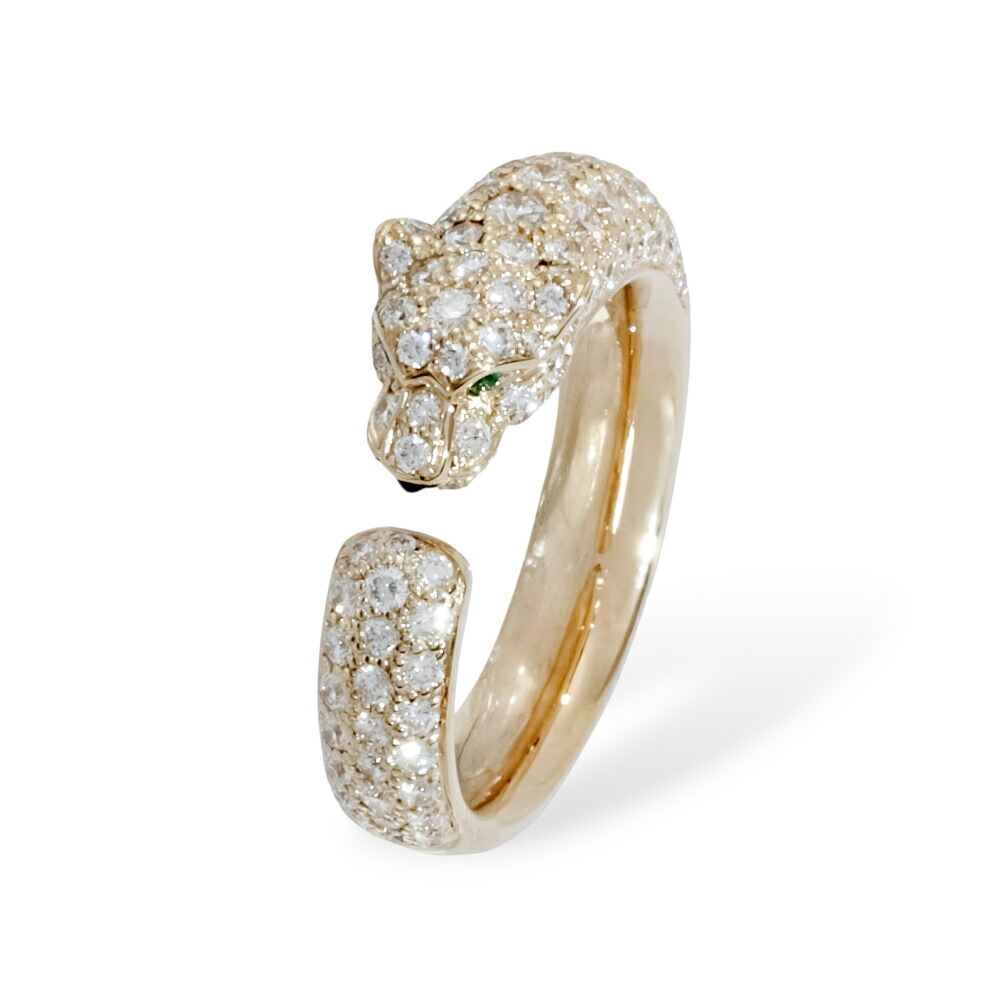 カルティエ パンテール スモールモデル K18イエローゴールド リング 中古 Cartier 指輪 Ring 18金 18K YG USED 中古品 ブランド品 美品 送料無料 ラッピング無料|ジェムキャッスルゆきざき