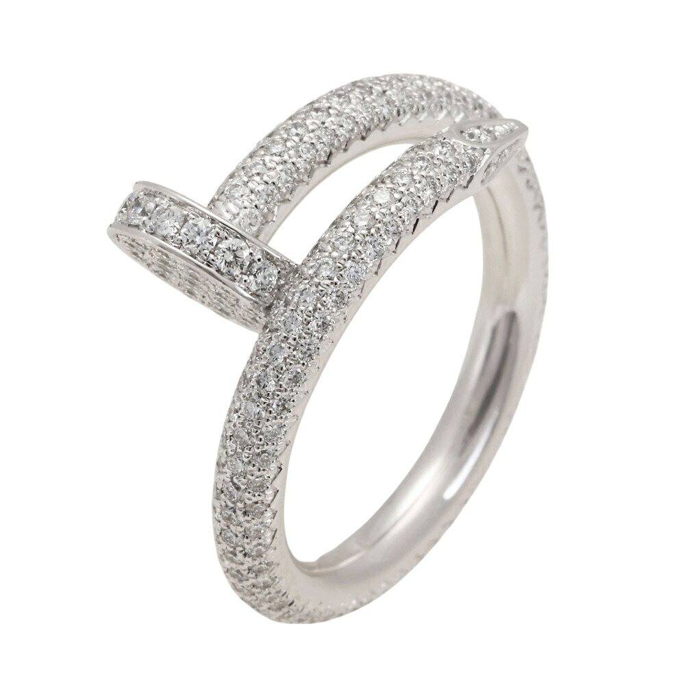 カルティエ ジュストアンクル クラシックモデル K18ホワイトゴールド リング 中古 Cartier 指輪 Ring 18金 18K WG USED 中古品 ブランド品 美品 送料無料 ラッピング無料｜ジェムキャッスルゆきざき 734,300円