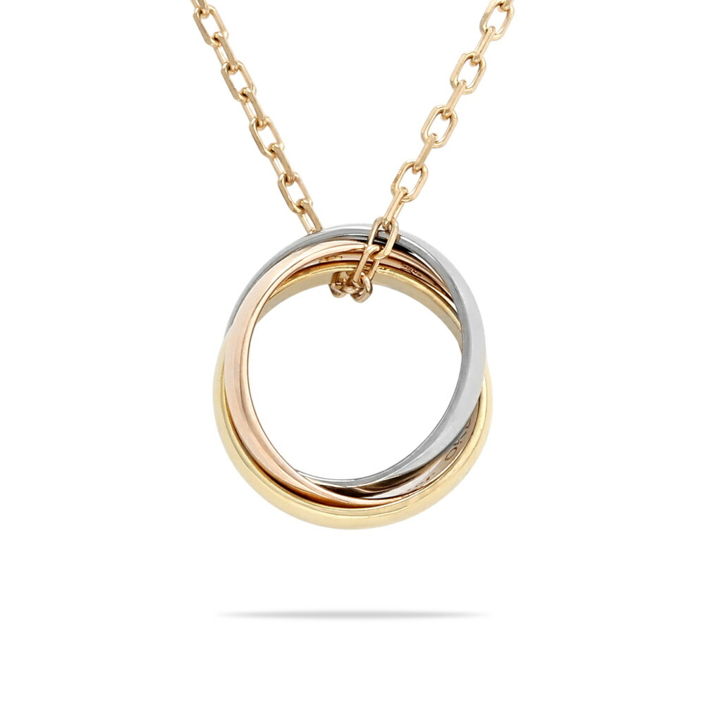 カルティエ トリニティ K18イエローゴールド K18ピンクゴールド K18ホワイトゴールド ネックレス 中古 Cartier ペンダント Necklace チェーン 18金 18K WG PG YG USED 中古品 ブランド品 美品 送料無料 ラッピング無料 Pendant|ジェムキャッスルゆきざき
