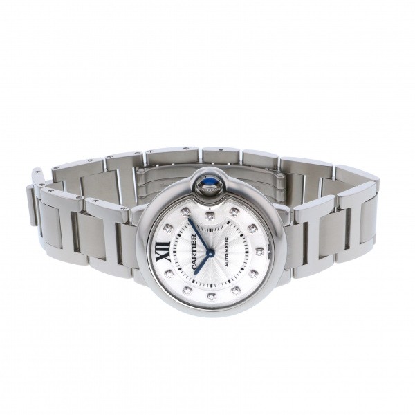 カルティエ Cartier バロンブルー 36mm We9075 シルバー文字盤 新品 腕時計 レディース Salon Raquet De