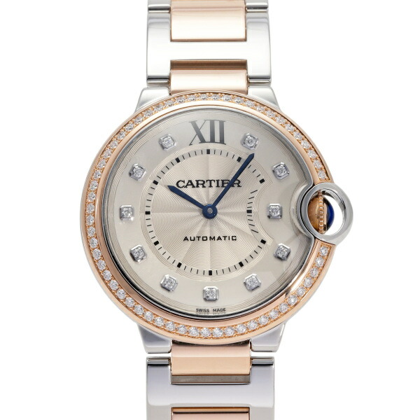 カルティエ Cartier バロンブルー 36mm W3BB0004 シルバー文字盤 中古 腕時計 レディース|ジェムキャッスルゆきざき