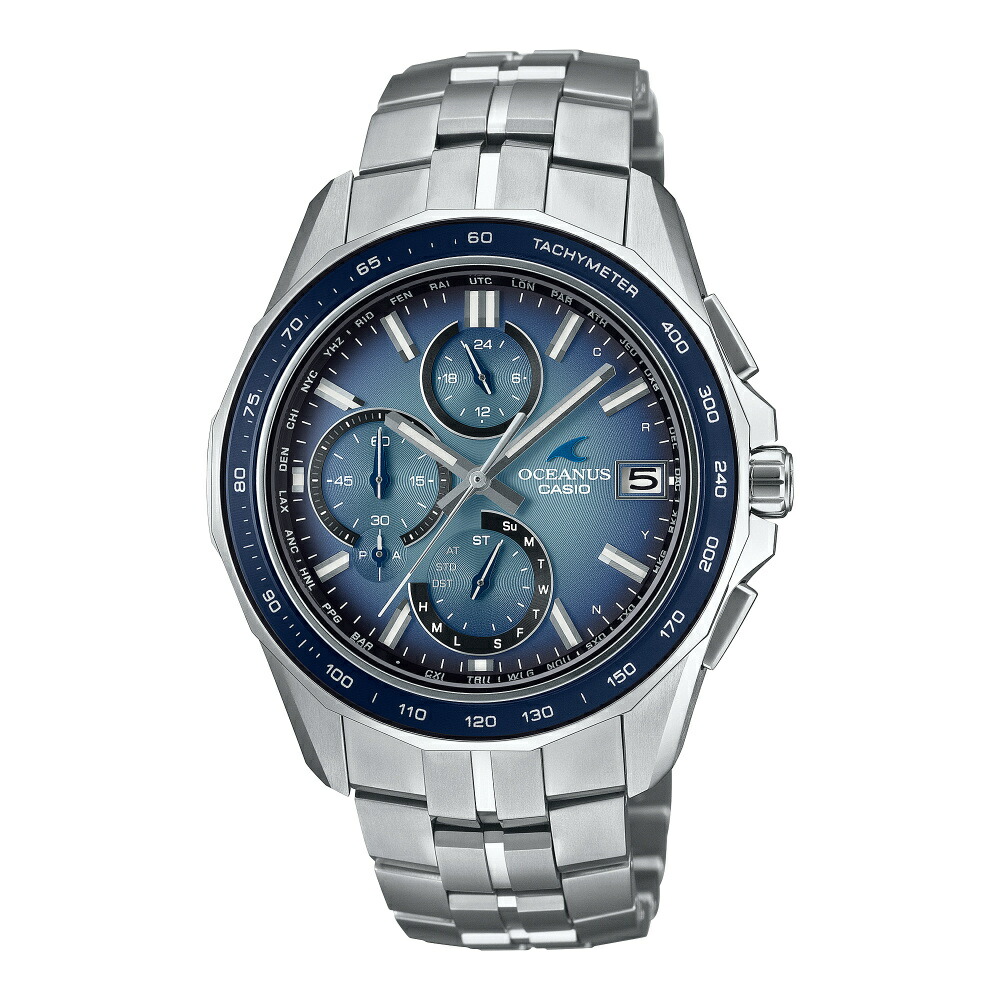 【正規品】カシオ CASIO オシアナス RETRO TONE COLLECTION Manta S7000 Series OCW-S7000RA-2AJF ブルー文字盤 新品 腕時計 メンズ|ジェムキャッスルゆきざき