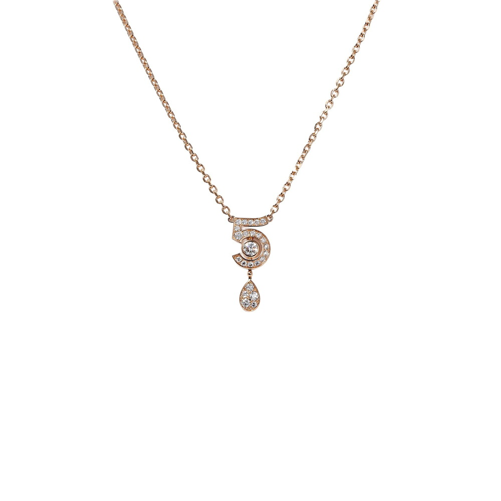 シャネル エターナルシャネル No.5 K18BG K18ベージュゴールド ネックレス 中古 CHANEL ペンダント Necklace チェーン 18金 18K USED 中古品 ブランド品 美品 送料無料 ラッピング無料 Pendant｜ジェムキャッスルゆきざき