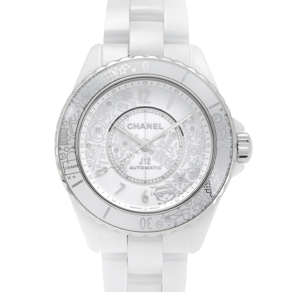 シャネル CHANEL J12 20周年記念 世界限定2020本 H6476 ホワイト文字盤 中古 腕時計 メンズ 788,000円
