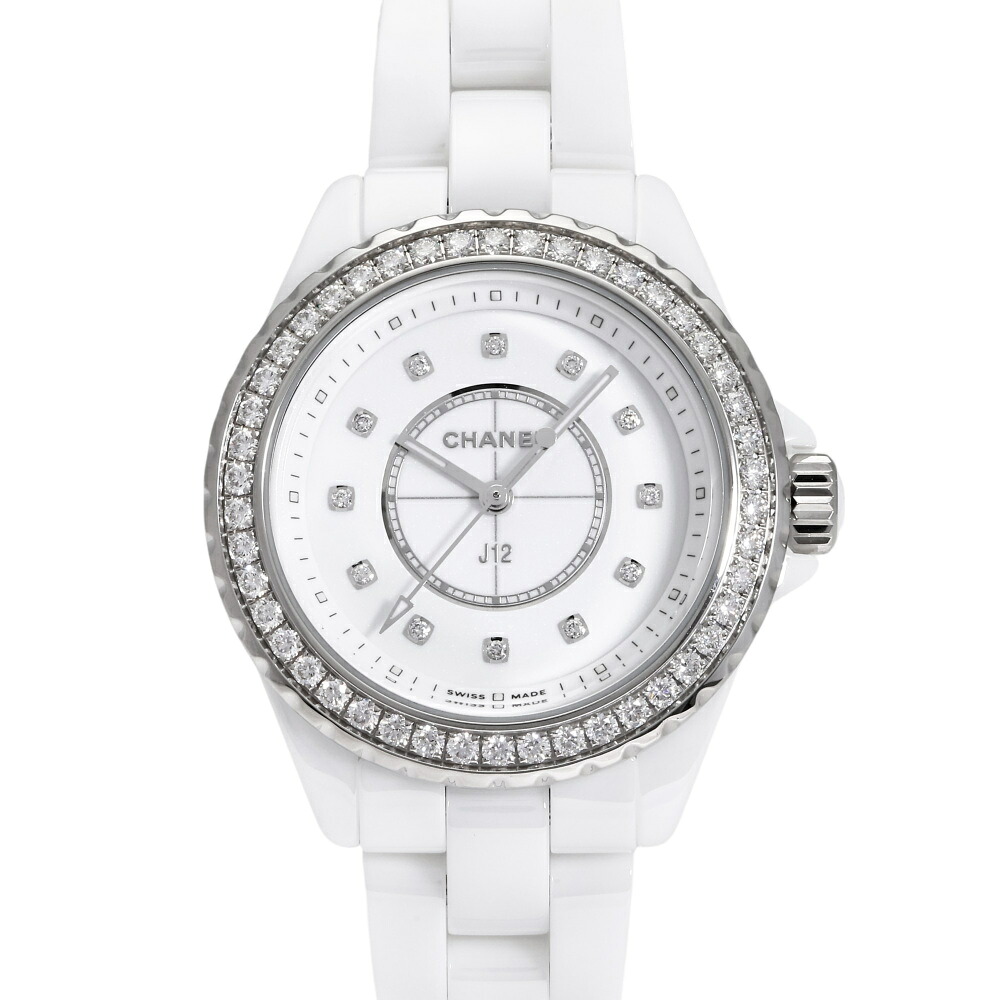 シャネル CHANEL J12 33MM H6418 ホワイト文字盤 中古 腕時計 レディース