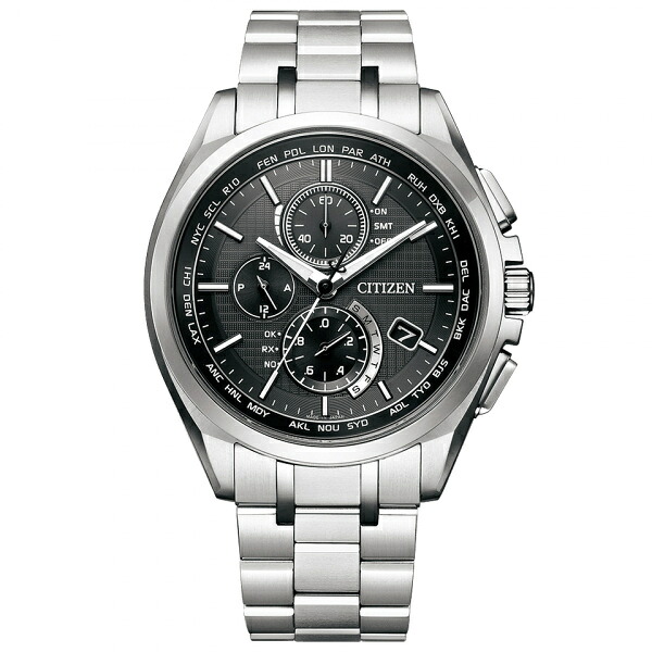 シチズン CITIZEN アテッサ AT8040-57E 黒いこと文字記号盤 ウオッチ メンズ