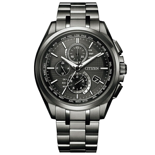 シチズン CITIZEN アテッサ ブラックチタンシリーズ AT8044-56E ブラック文字盤 腕時計 メンズ