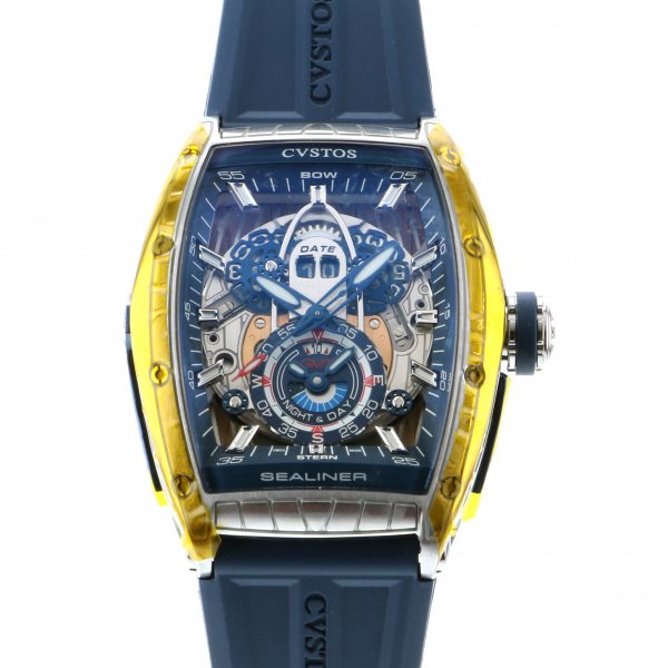 楽天市場 最大5万円offクーポン 10 15 クストス Cvstos チャレンジ シーライナーii Cvt Sea2 St シルバー ブルー文字盤 新品 腕時計 メンズ ジェムキャッスルゆきざき