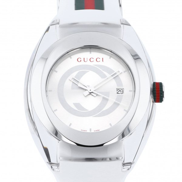 直営店 グッチ GUCCI シンク YA137102A シルバー文字盤 新品 腕時計