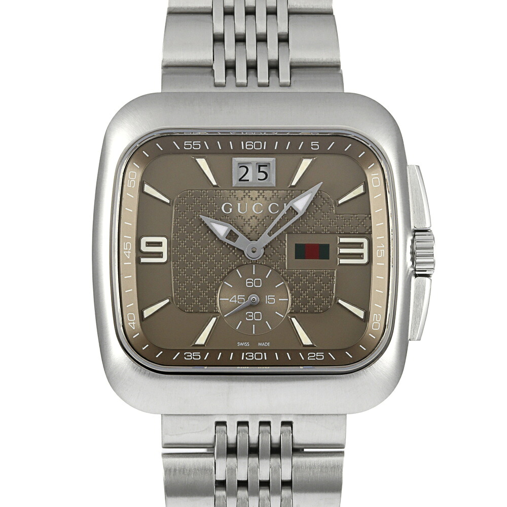 グッチ GUCCI クーペ 101 Gクーペ YA131301 ブラウン文字盤 新品 腕時計 メンズ|ジェムキャッスルゆきざき