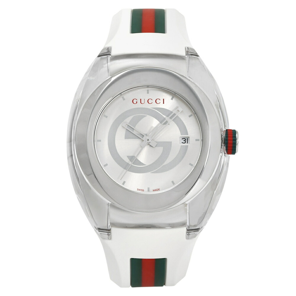 グッチ GUCCI シンク YA137102A しろがね色文字記号盤 新品 ウォッチ メンズ