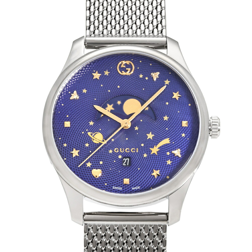グッチ GUCCI Gひと休み受け答え YA126328 青み文字記号盤 新品 ウオッチ メンズ