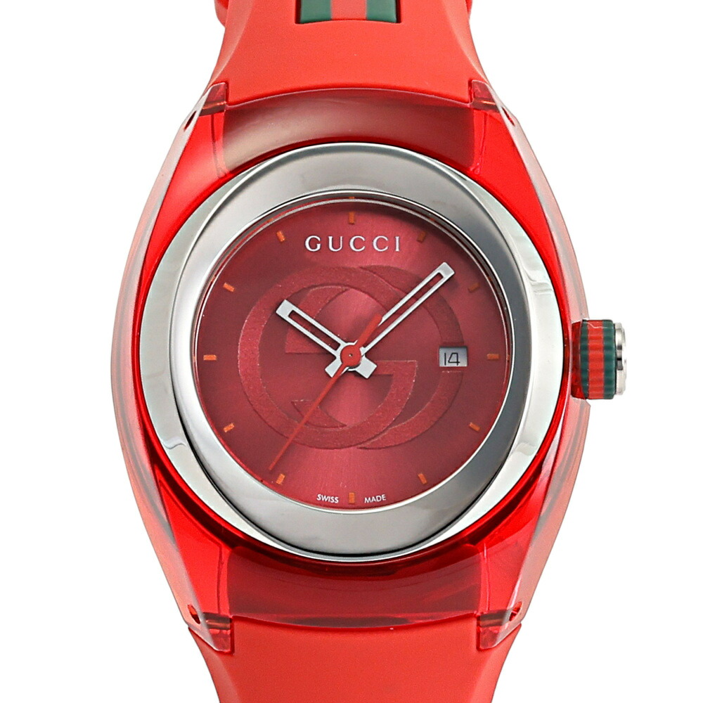 グッチ GUCCI シンク YA137303 レッド文字盤 新品 腕時計 レディース｜ジェムキャッスルゆきざき