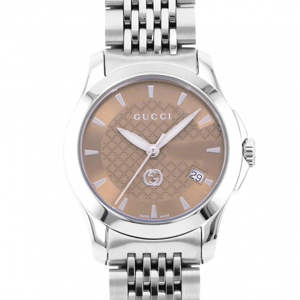 高い素材 グッチ Gucci Gタイムレス Ya ブラウン文字盤 新品 腕時計 レディース ジェムキャッスルゆきざき 安い購入 Www Faan Gov Ng