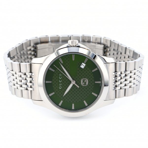 最も グッチ GUCCI Gタイムレス YA1264108 グリーン文字盤 新品 腕時計