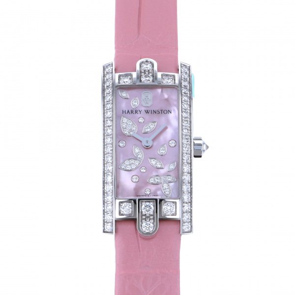 美品　ハリーウイストン　アベニューCミニ　時計ベルト　赤　クロコ アヴェニューCミニ[AVCQHM16WW024] Avenue C Mini | ハリー