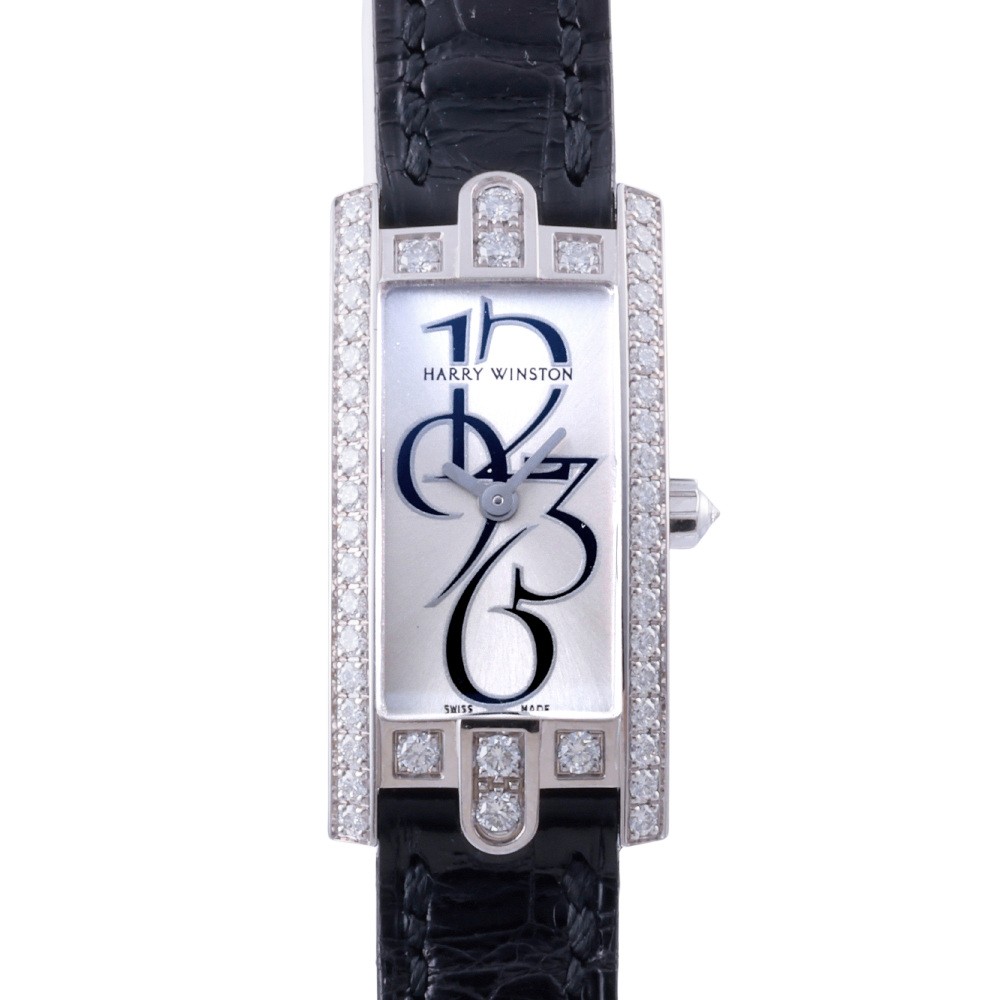 ハリー・ウィンストン HARRY WINSTON アヴェニュー 332/LQWL.W/D3.1 シルバー文字盤 中古 腕時計 レディース