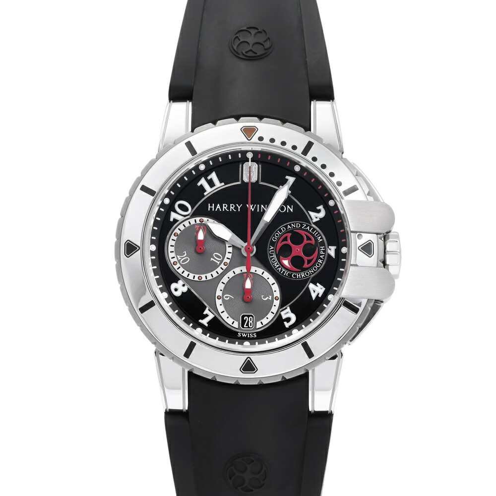 ハリー・ウィンストン HARRY WINSTON オーシャン ダイバー クロノグラフ 410-MCA44WZ ブラック/グレー文字盤 中古 腕時計 メンズ 945,000円