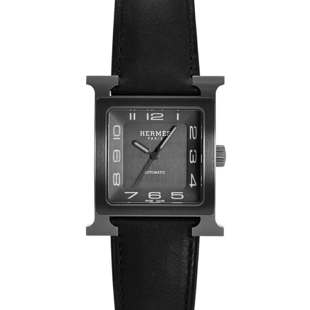 エルメス HERMES Hウォッチ HH5.841.330 ブラック文字盤 中古 腕時計 レディース