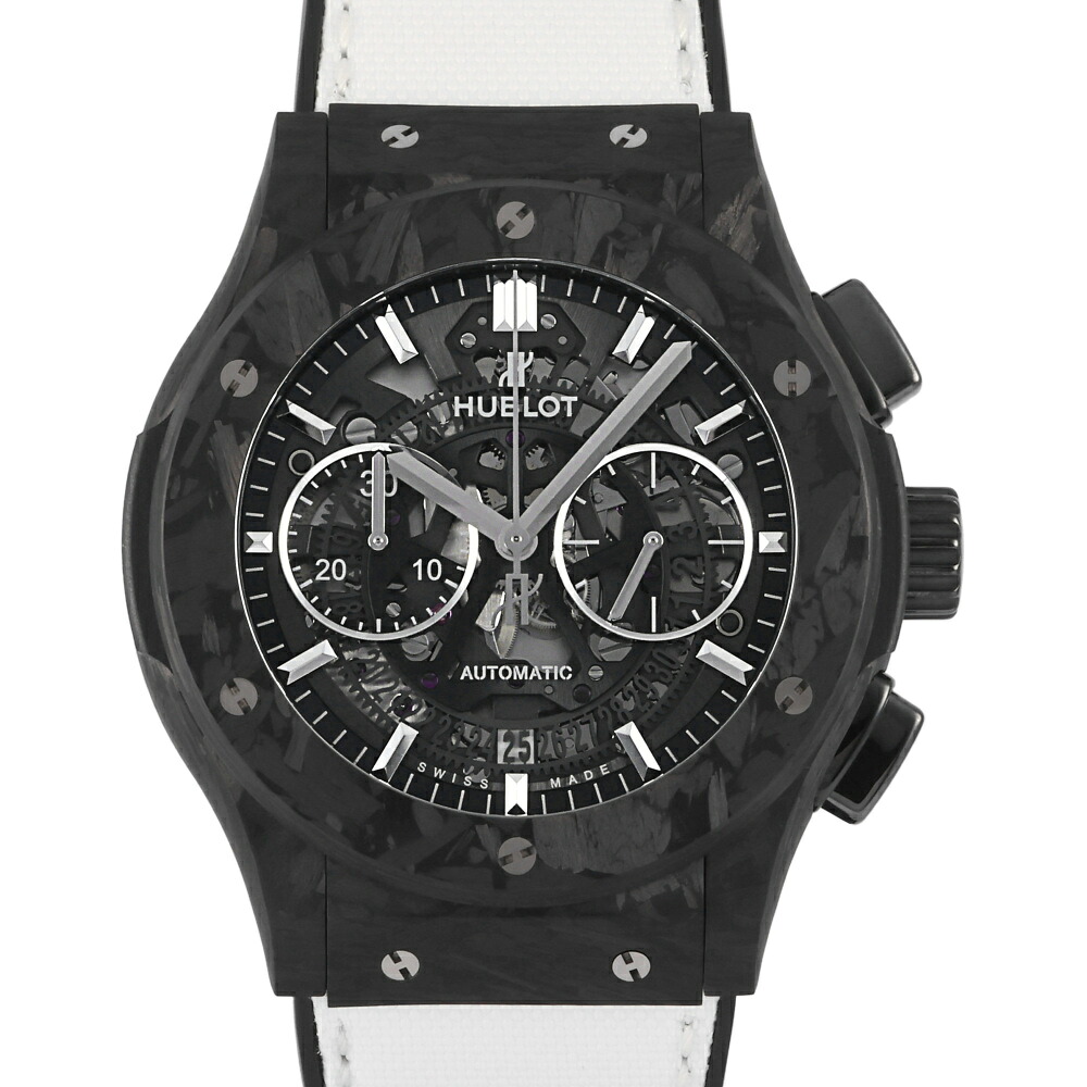 ウブロ HUBLOT クラシックフュージョン アエロ・フュージョン クロノグラフ フロステッドカーボン 日本限定 525.QK.0170.NR.JPN ブラック文字盤 中古 腕時計 メンズ