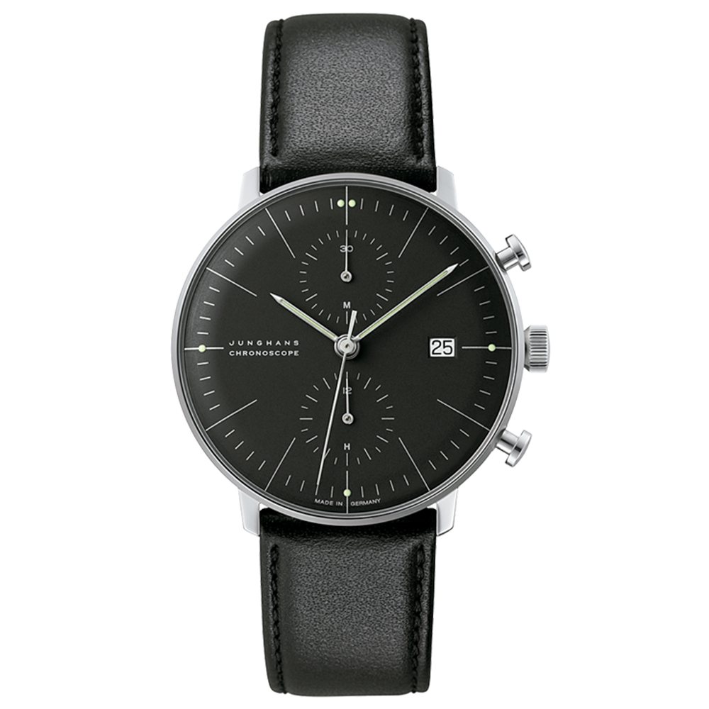 ユンハンス JUNGHANS マックス大建築 クロノスコープ 027 4601 00 黒いこと文字記号盤 新品 ウオッチ メンズ