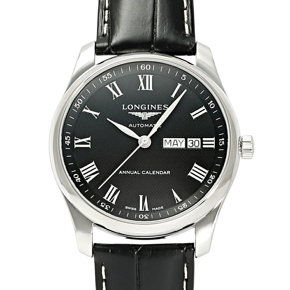 ロンジン LONGINES 御師匠さん 寄せ合わせ アニュアルカレンダー オートマティック L2.910.4.51.7 黒いこと文字記号盤 新品 ウオッチ メンズ